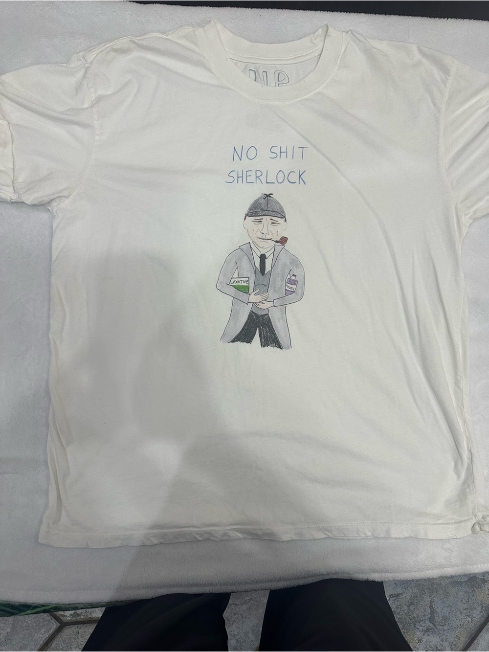 Graphic Tee "No Shit Sherlock" Illustration